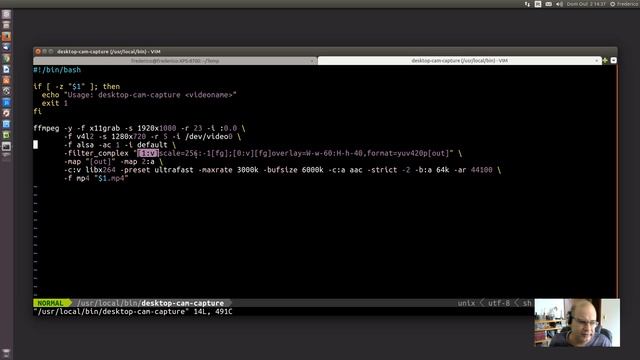 Usando ffmpeg para mixar vídeos com overlay.
