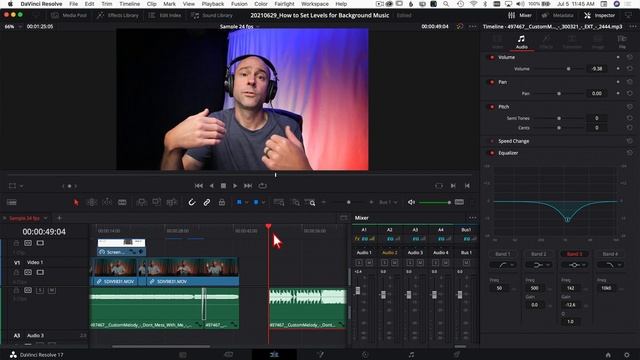 Audio HACK -  EQ Background Music in DaVinci Resolve 17 | Quick Tip Tuesday!