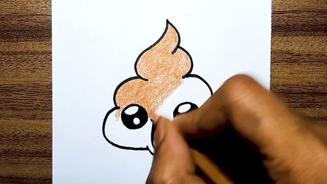 HOW TO DRAW A POOP EMOJI