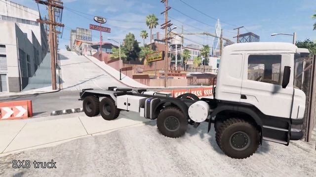 CARS VS SPEED BUMP AT CEMENT FACTORY - BEAMNG.DRIVE