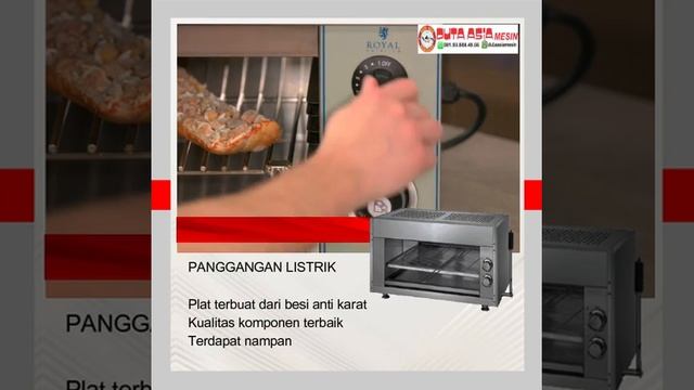 ELECTRIC SALAMANDER / mesin pemanggang makanan (daging, roti, pasta, dll)