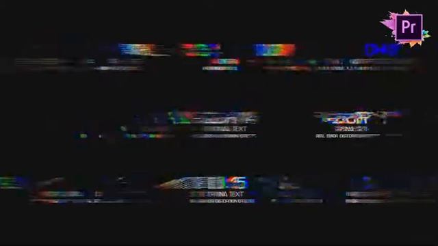 30 Glitch Text Presets | Mogrt - Premiere Pro Template