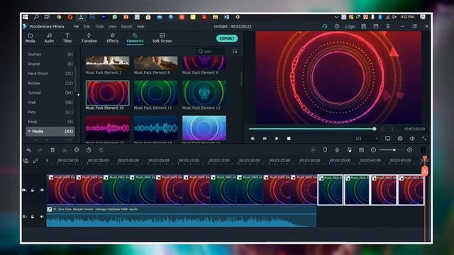 Filmora (Elegant Audio Spectrum Visualizer) Tutorial: How To Edit With Filmora || Bangla Tutorial