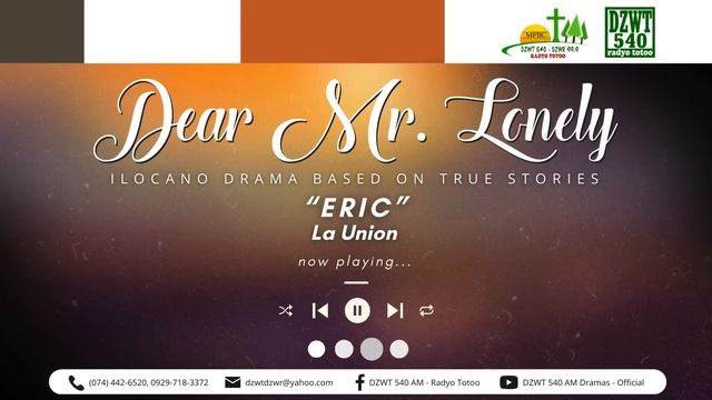 Dear Mr. Lonely - Eric | August 2, 2024 #IlocanoDrama #RadioDrama