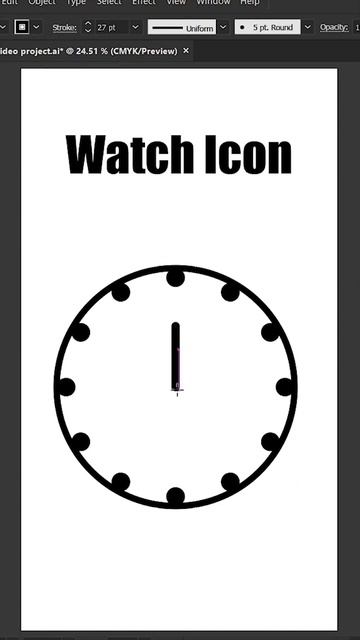 clock icon | adobe illustrator tutorial | graphic designing #shorts #trending #graphicdesign #logo