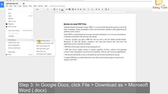 How to convert PDF to Word in 3 easy steps. No software required!
