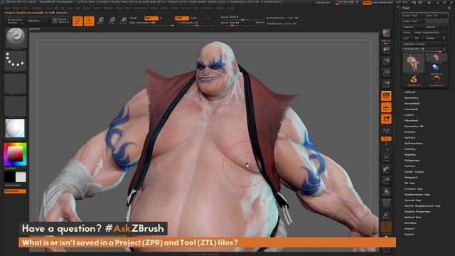 #AskZBrush- "What is or isn't Saved in a Project (ZPR) and Tool (ZTL) "