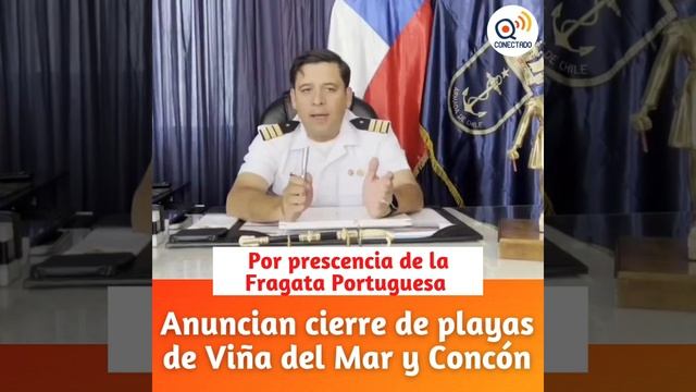 Cierran Playa Amarilla de Concón por la Fragata Portuguesa y  el Cuarto sector de #Reñaca