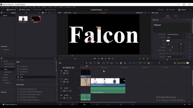 Video Through Text | Flying Text in DaVinci Resolve | Dynamic Zoom