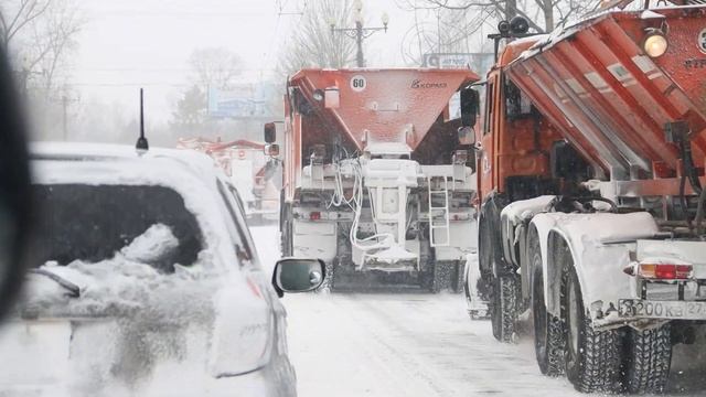 Уборка снега после циклона