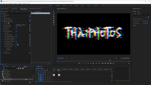 วิธีทำ glitch ง่ายๆใน premiere pro ด้วยเครื่องมือตัวใหม่