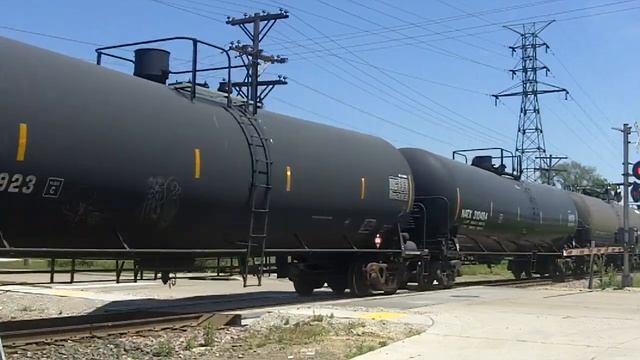 CP 8868 Leads Oil Train In Bettendorf, IA