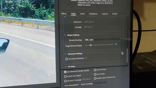 Adobe Premiere Pro - my rendering setting.