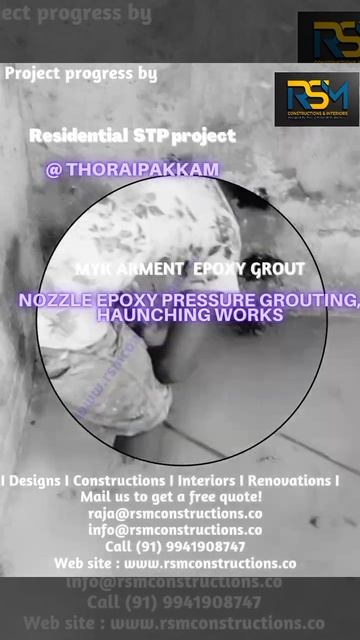 #Designs#constructions#contractors#interiors#renovation works #RSM#Epoxy Grouting#Haunching#