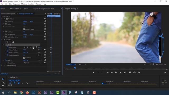 Create MASKING TRANSITION EFFECT In Adobe Premiere Pro Bangla Tutorial