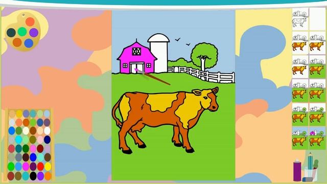 Учим цвета на английском/раскраска/english for kids