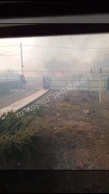 ОГОНЬ БЛИЗКО: в селе Самарском огонь подошел в плотную к домам.