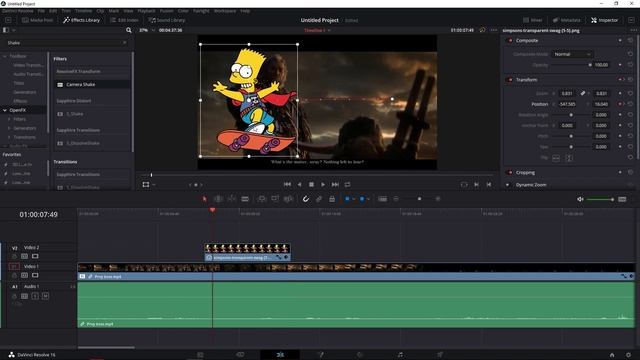 How To Move Images And Animate Movement in Davinci Resolve 16