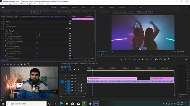 How to Use Adjustment Layar Adobe Premiere Pro 2021 | Class 10 | Film Editing School