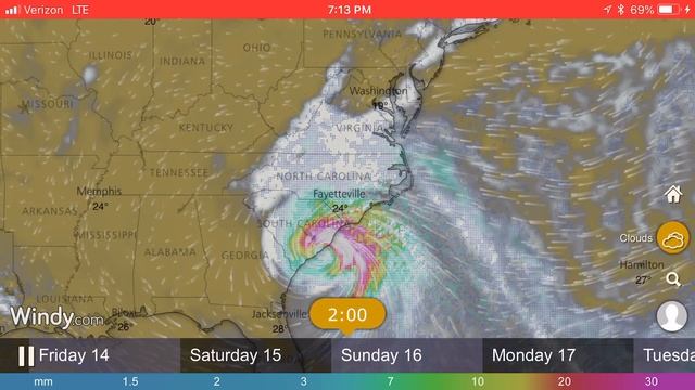 Tracking hurricane Florence 2018 radar outlook