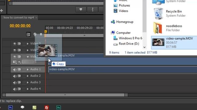 Convert Videos to MP4 using Adobe Premiere Pro CS6