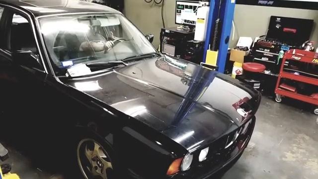 BMW E34M5 3.6 stock on the Dyno for base line.