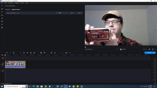 Add The Low Distortion Effect In Movavi Video Editor 2023
