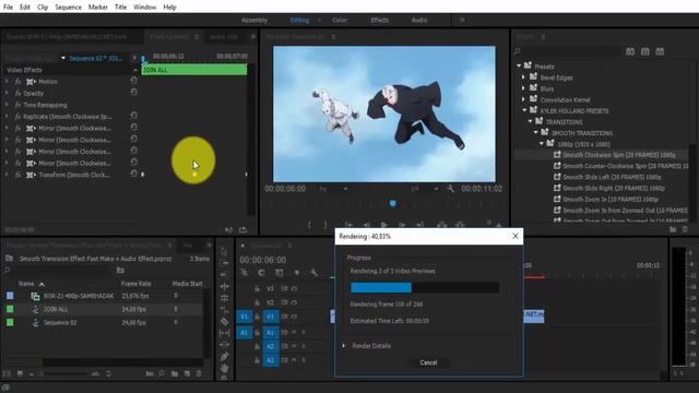 Adobe Premiere Pro : Smooth Transition Effect + Audio Effect: Present Download Free