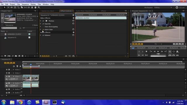 Adobe Premiere Pro CS5 Tutorial: Color Adjustments