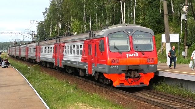 ЭД4М-0364 сообщением Санкт-Петербург — Сосново делает остановку на о.п. Кавголово