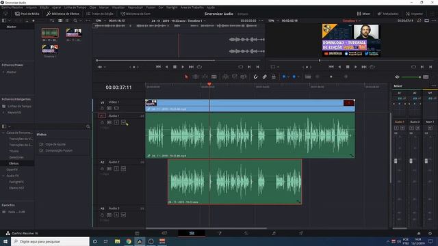 Davinci Resolve 16 Tutorial: Como Sincronizar Áudio
