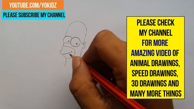 How to draw Homer Simpson easy