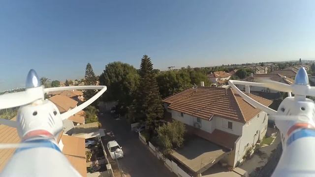 Syma X8C drone fights the wind and Crush