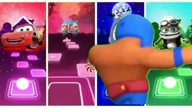 McQueen vs  Despicable Phil vs Odd Bods vs Crazy Frog | Tiles Hop EDM Rush.