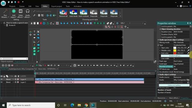 How to make a speech waveform animation in VSDC Free Video Editor?