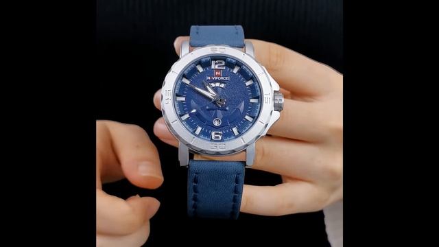 NAVIFORCE Hot sales watch NF9122 real watch display genuine leather  simple 3-hands quartz watch