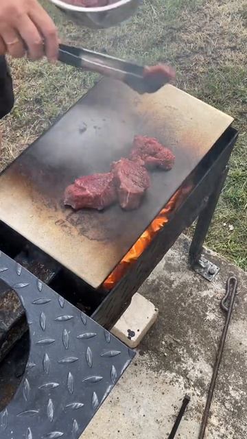 Говяжья вырезка с чесночком и розмарином на мангале