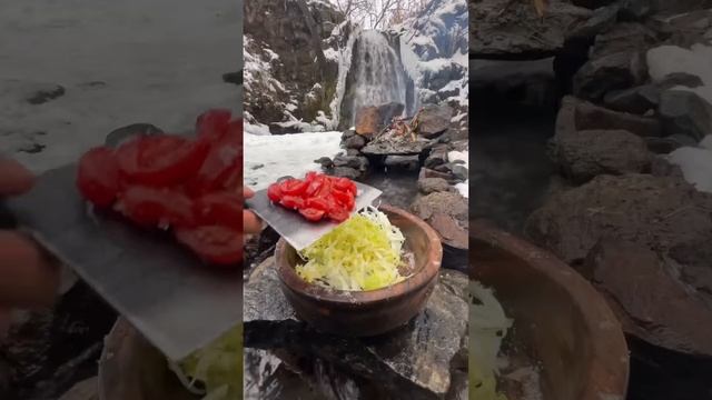 Бараньи рёбра на природе очень вкусно получается