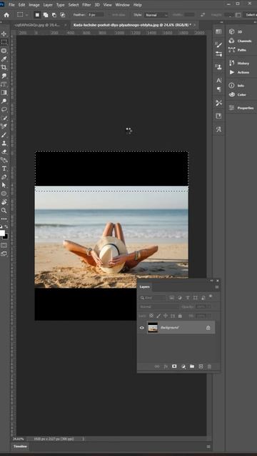 Вертикальное фото из горизонтального в Photoshop