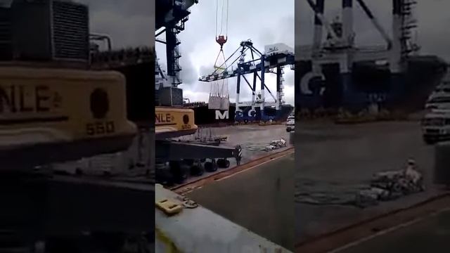 Опорожнение мягкого контейнера МК-14-10 в трюм