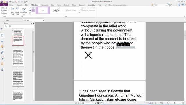 How to Add a Tick or Cross Symbol in a PDF using Foxit PhantomPDF