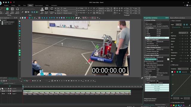 Using VSDC to Add a Timer to an FRC Challenge Video