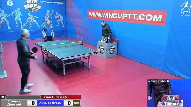 Саенко3-0 Кидалов  /Птицын 3-1Акимов  Турнир Восток 9 WINCUP 19.01.2022 Прямой эфир.Зал 6