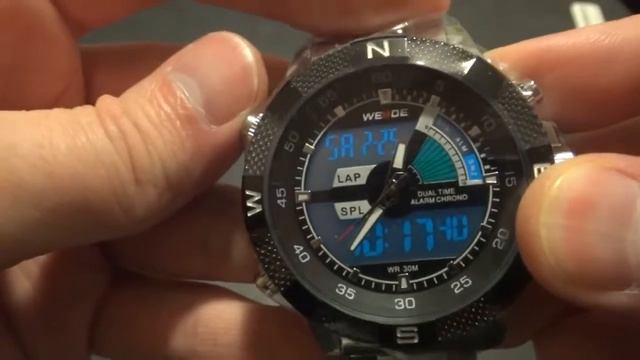 Мужские наручные часы Weide с aliexpress com.mp4