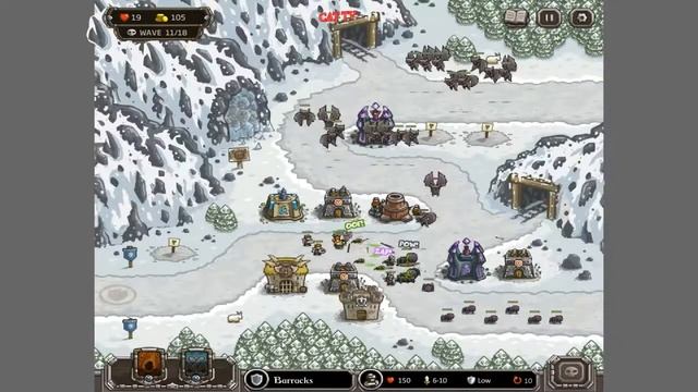 Защита замка (Kingdom Rush, 8 уровень Campaign mode - 3 звезды)