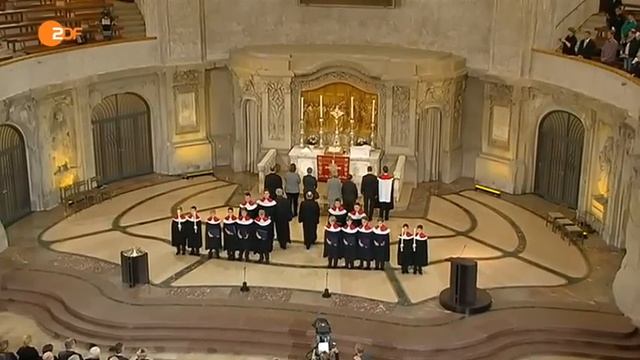 Dresdner Kreuzchor "Einzug mit Orgel und Blechbläsern" ZDF Fernsehgottesdienst Kreuzkirche Dresden