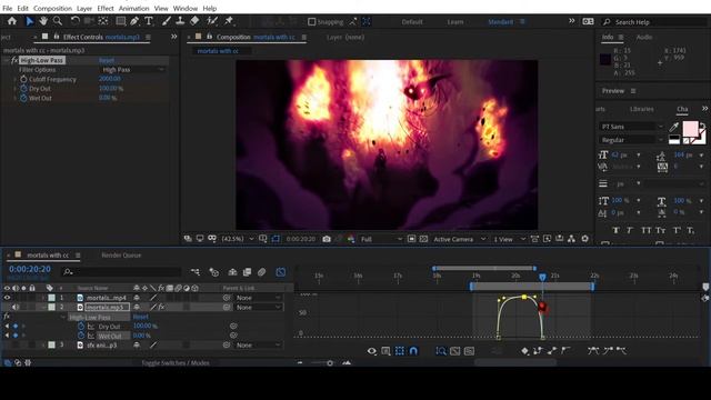 Audio Effects - Highpass, Lowpass, Sound Effects (SFX) - in After Effects | AMV Tutorial #1