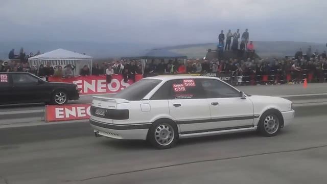 Audi 80 Sliven Drag Team vs Audi S2 Kondofrey 2014