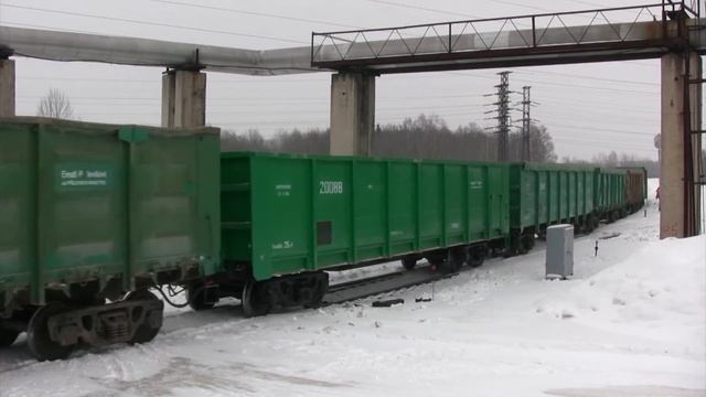 Тепловоз ТЭМ2-6080 на ст. Ахтме / TEM2-6080 at Ahtme station