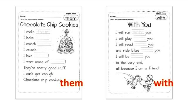 Sight Word Poetry Pages | I Can read | Learning English